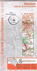 Topografische kaart Namen - wegenkaart provincie Namen - Namur  - België | NGI