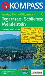 Kompass wandelkaart 8 Tegernsee-Schliersee-Wendelstein
