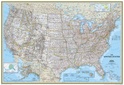 Wandkaart USA - Verenigde Staten Political - Modern | National Geographic