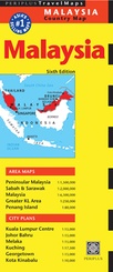 Landkaart wegenkaart Maleisië - Malaysia  | Periplus Travel Maps