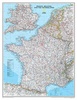 Wandkaart - landkaart Frankrijk, België en Nederland - France, Belgium and the Netherlands , papieren versie| National Geographic plano