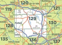 Wegenkaart - Landkaart 129 fietskaart Dijon - Montbard | IGN