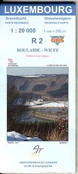 Wandelkaart Luxemburg R2 Boulaide - Wiltz - Esch sur Sûre