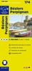 Wegenkaart - Landkaart 174 fietskaart Béziers - Perpignan - Narbonne - Prades - Carcassonne - Pyreneeën | IGN