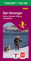 Wandelkaart 2709 Varangerfjord - Sør-Varanger - Grense Jakobselv, Kirkenes og bugøynes, topografische kaart - turkart Noorwegen | Statens - Ugland IT