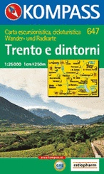 Wandelkaart 647 Trento e dintorni
