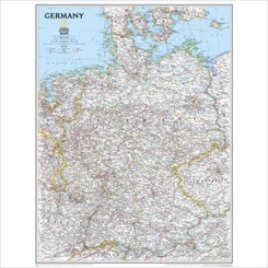 Wandkaart - landkaart Germany - Duitsland | National Geographic papieren versie