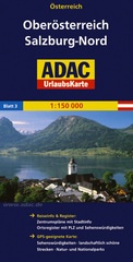 Landkaart - wegenkaart 3 UrlaubsKarte Österreich Blatt 3: Oberösterreich, Salzburg-Nord - Oostenrijk | ADAC