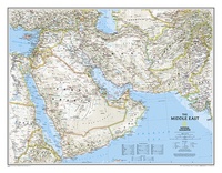 Wandkaart Middle East - Midden Oosten | National Geographic