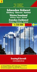 Wegenkaart - landkaart 02 Schweden Südwest - Göteborg - Vänersee - Karlstad ( Zweden zuidwest ) | Freytag & Berndt