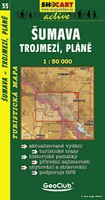 Shocart 35 ŠUMAVA - TROJMEZÍ, PLÁNĚ - Böhmerwald - Dreiländereck - Hochebene  / Wandelkaart Tsjechie