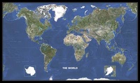 Wereldkaart World from Space geplastificeerd | Michelin