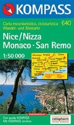 Kompass wandelkaart 640 Nice/Nizza-Monaco-San Remo