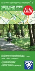 Fietskaart 17. West- en Midden Brabant met Baronie van Breda ( Met knooppuntennetwerk) | Falk