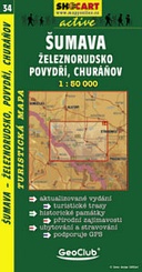 Shocart 34 ŠUMAVA, ŽELEZNORUDSKO, Povydří, Churáňov - Böhmerwald - Eisenstein / Wandelkaart Tsjechie