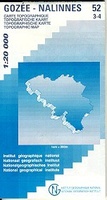Topografische kaart Belgie NGI 52 / 3-4 Gozée - Nalinnes - Ham sur Heure - Gerpines (1:20.000) - wandelkaart