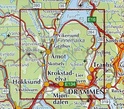Wandelkaart 2221 Finnemarka - Drammen - Sigdal - Røyken, topografische kaart Turkart Noorwegen | Statens - Ugland IT