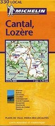 Wegenkaart - landkaart - autokaart 330 Cantal - Lozere (Cevennen) | Michelin Local