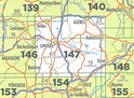 Wegenkaart - Landkaart 147 fietskaart Limoges - Gueret | IGN