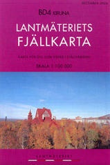 Wandelkaart BD04 Kiruna Fjällkarta Topografische kaart Zweden | Lantmateriet