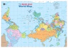 Wereldkaart World Upside Down (geplastificeerd no 71) | Hema