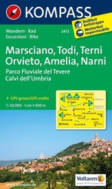 Wandelkaart 2472 Marsciano - Todi - Terni - Orvieto - Amelia - Narni | Kompass