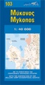 Road Editions 103 Mykonos wegenkaart - landkaart Mykonos