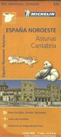 Landkaart - Wegenkaart Michelin 572 Asturias - Cantabria - Oviedo - Santander | Michelin