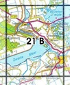 Topografische kaart / Wandelkaart 21B Vollenhove