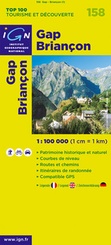 Wegenkaart - Landkaart 158 fietskaart Grenoble - Gap - l'Alpe d'Huez - - Briancon - Écrins | IGN