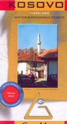 Gizi Map wegenkaart - Landkaart Kosovo