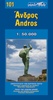 Wandelkaart - Landkaart 101 Andros | Road Editions