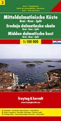 Wegenkaart - landkaart  Dalmatinische Küste 3 Brac - Hvar - Split (Kroatië - Dalmatië) | Freytag und Berndt