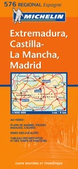 576 Landkaart - wegenkaart Extremadura - Castilla La Mancha - Madrid - Toledo - Mérida | Michelin