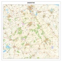 Wandkaart Provincie Drenthe - topografische wegenkaart met ophangsysteem | uitg 12 prov.