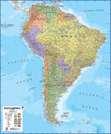 Wandkaart South America political wall map Zuid Amerika Politiek | Maps International