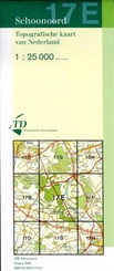 Topografische kaart / Wandelkaart 17E Schoonoord