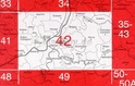 Topografische kaart 42 Luik 1:50.000 Wandelkaart Belgie