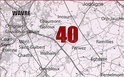 Topografische kaart 40 Wavre / Waver 1:50.000 Wandelkaart Belgie