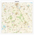 Wandkaart Provincie Drenthe - topografische wegenkaart met ophangsysteem | uitg 12 prov.