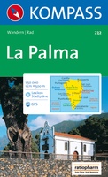 Kaart - Wandelkaart 232 La Palma | Kompass
