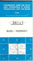Topografische kaart Belgie NGI 34 / 1-2 Bilzen - Lanakaen (1:20.000) - wandelkaart