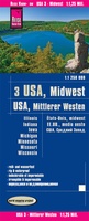 USA Midden Westen: Illinois, Indiana, Iowa, Michigan, Minnesota, Missouri (stukje), Wisconsin