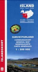Wegenkaart - landkaart Fjórðungskort Suðvesturland / Zuidwest IJsland | Mal og Menning