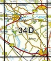 Topografische kaart / Wandelkaart 34D Borculo (Achterhoek)