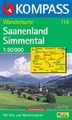 Kompass wandelkaart 114 Saanenland-Simmental-Gstaad
