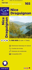 Wegenkaart - Landkaart 165 fietskaart Nice - Barcelonnette - Monaco - Cuneo - Draguignan | IGN