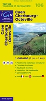 Wegenkaart - landkaart 106 fietskaart CAEN - CHERBOURG-OCTEVILLE | IGN