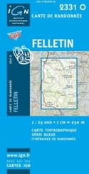 Wandelkaart 2331O - 2331 O Felletin topografische kaart | Institut Géographique National IGN
