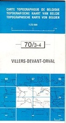 Topografische kaart Belgie NGI 70 / 3-4 Villers devant Orval (1:25.000) - wandelkaart